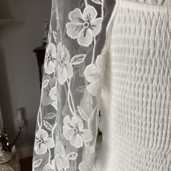 Ember long sleeve square neck smocked blouse - Picture 3 of 5